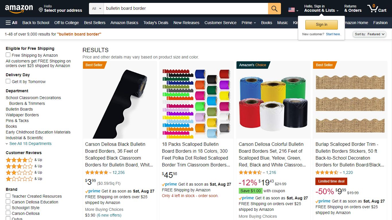 Amazon.com: bulletin board border