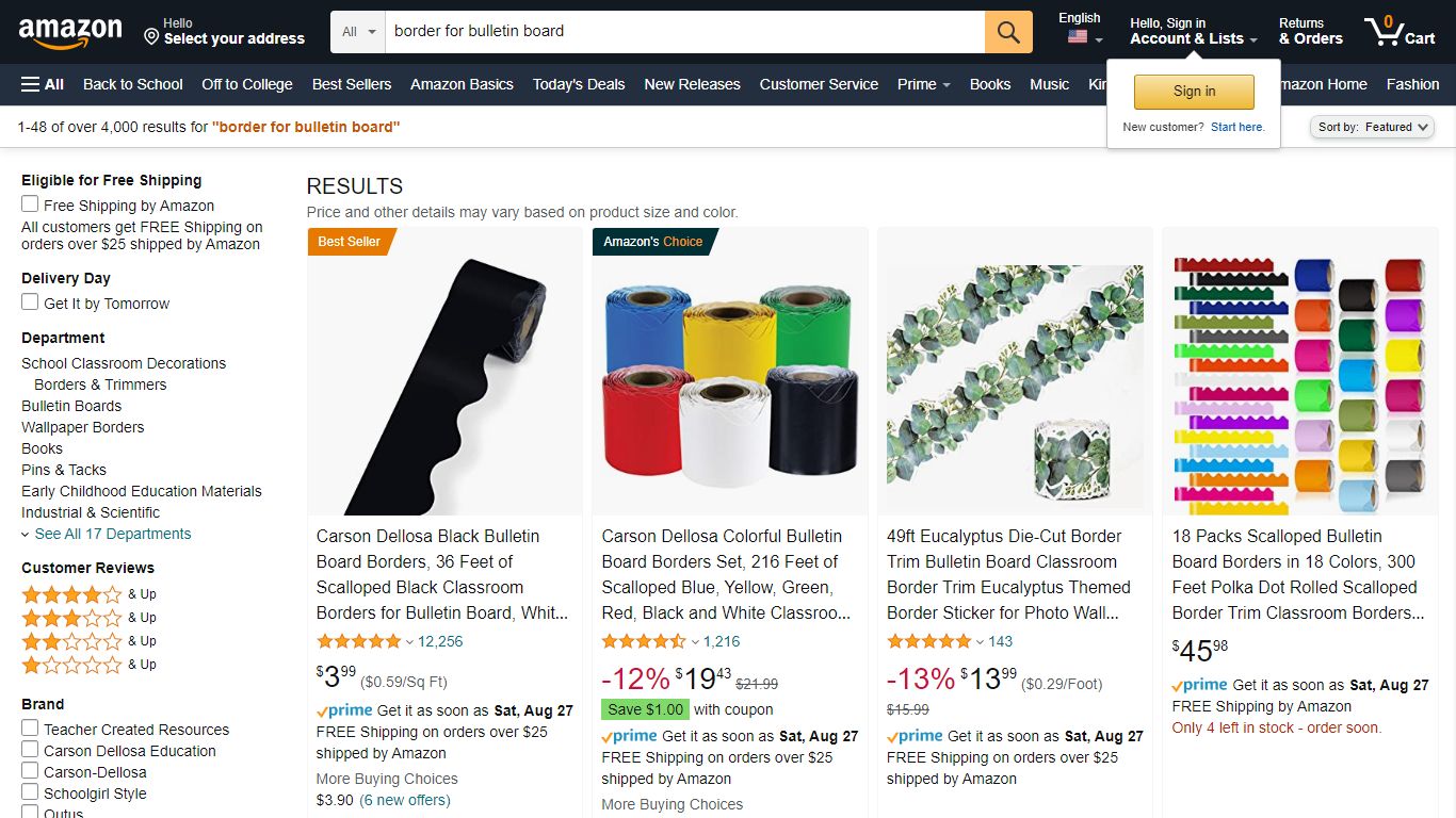 Amazon.com: border for bulletin board